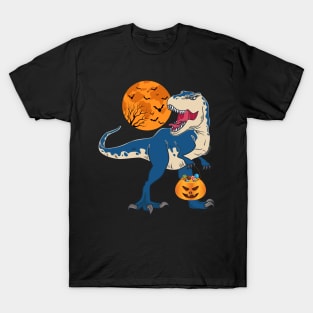 Halloween For Boys Girls Kids Dinosaur T rex Mummy Pumpkin T-Shirt